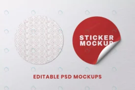 round sticker design mockup crcd662fdec size102.55mb - title:Home Main - اورچین فایل - format: - sku: - keywords: p_id:18