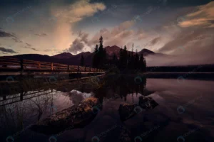 rustic wooden walkway view leading pyramid lake is rnd343 frp20056689 - title:Home - اورچین فایل - format: - sku: - keywords: p_id:18