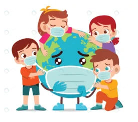 sad cartoon earth using masker with kid boy girl. crc321d1085 size2.42mb - title:Home Main - اورچین فایل - format: - sku: - keywords: p_id:18