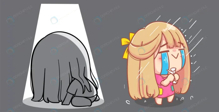 sad girl crying disappointed cartoon set illustra crc291383be size2.65mb - title:مجموعه کاراکتر کارتونی گریان و ناامید - اورچین فایل - format:EPS - وکتور - sku:crc291383be - keywords: p_id:36192