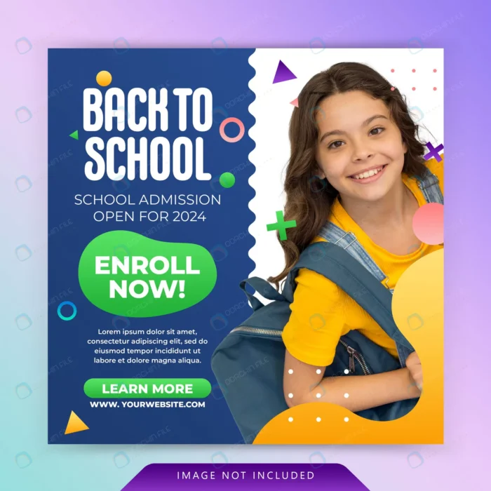 school education admission instagram social media crc1518ccc1 size10.07mb 1 - title:قالب پست اینستاگرام با موضوع آغاز سال تحصیلی - اورچین فایل - format:PSD - فتوشاپ - sku:crc1518ccc1 - keywords: p_id:42833
