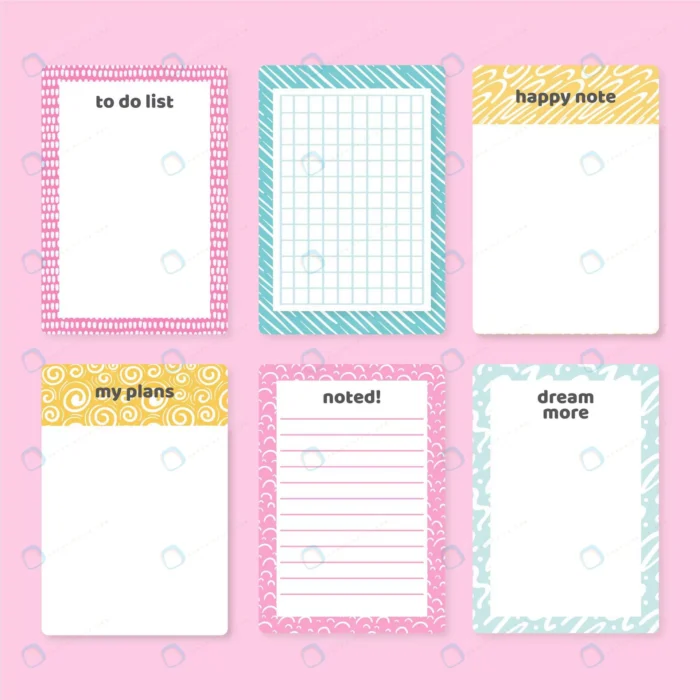 scrapbook notes cards 6 crc537b4a93 size2.22mb - title:مجموعه کاغذ یادداشت روزانه با فرمت وکتور - اورچین فایل - format:EPS - وکتور - sku:crc537b4a93 - keywords: p_id:89055