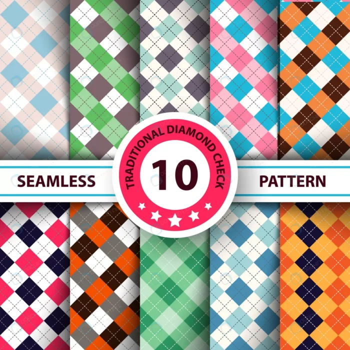seamless argyle plaid blue pattern 4 crc4bc79f35 size13.80mb - title:مجموعه پترن شطرنجی بدون درز - اورچین فایل - format:EPS - وکتور - sku:crc4bc79f35 - keywords: p_id:54633