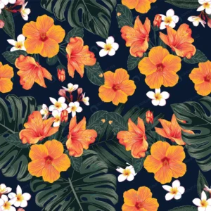 seamless pattern floral with monstera leaves hibi crc3b9d7667 size33.34mb - title:Home - اورچین فایل - format: - sku: - keywords: p_id:18