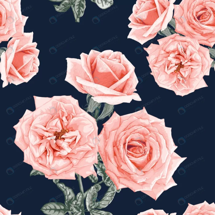 seamless pattern floral with pink rose flowers ab crced4ceed0 size26.83mb - title:پترن بدون درز گل رز صورتی - اورچین فایل - format:EPS - وکتور - sku:crced4ceed0 - keywords: p_id:75871