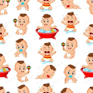 seamless pattern with happy babys doing activitie crcae43ad20 size6.16mb - title:Home - اورچین فایل - format: - sku: - keywords: p_id:18