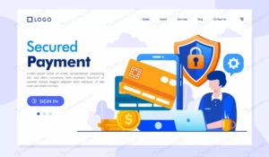 secured landing page website illustration vector crc050812f2 size1.60mb - title:Home - اورچین فایل - format: - sku: - keywords: p_id:18