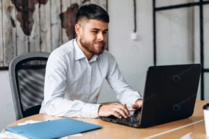 serious bearded man working computer office rnd512 frp6652332 1 - title:Home - اورچین فایل - format: - sku: - keywords: p_id:18