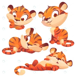 set cartoon baby tiger cute animal cub character. crc61a914b8 size2.16mb - title:Home - اورچین فایل - format: - sku: - keywords: p_id:18