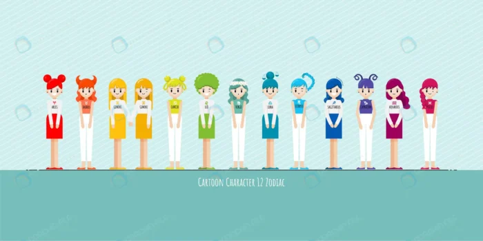 set cartoon character zodiac girls crcc41e18c8 size4.18mb - title:مجموعه کاراکترهای کارتونی زودیاک - اورچین فایل - format:EPS - وکتور - sku:crcc41e18c8 - keywords: p_id:58318