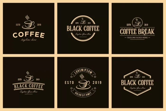 set coffee shop vintage retro logo design vector crc008dd035 size2.54mb - title:وکتور لوگوی کافی شاپ سبک رترو - اورچین فایل - format:EPS - وکتور - sku:crc008dd035 - keywords: p_id:39556