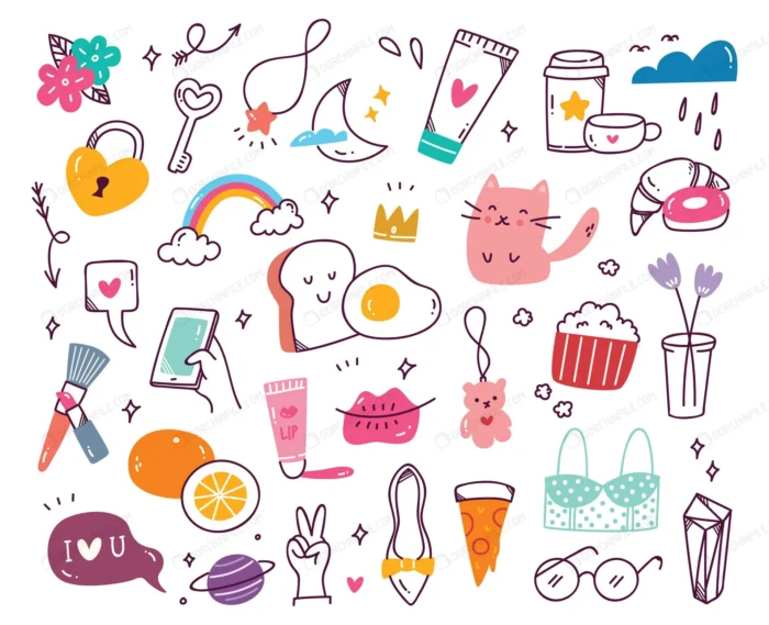set cute girly doodles crc7d2669fe size1.52mb - title:مجموعه وکتور اکسسوری - اورچین فایل - format:EPS - وکتور - sku:crc7d2669fe - keywords: p_id:96817