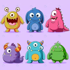 set cute monsters character illustration crc8884e169 size4.87mb - title:Home - اورچین فایل - format: - sku: - keywords: p_id:18