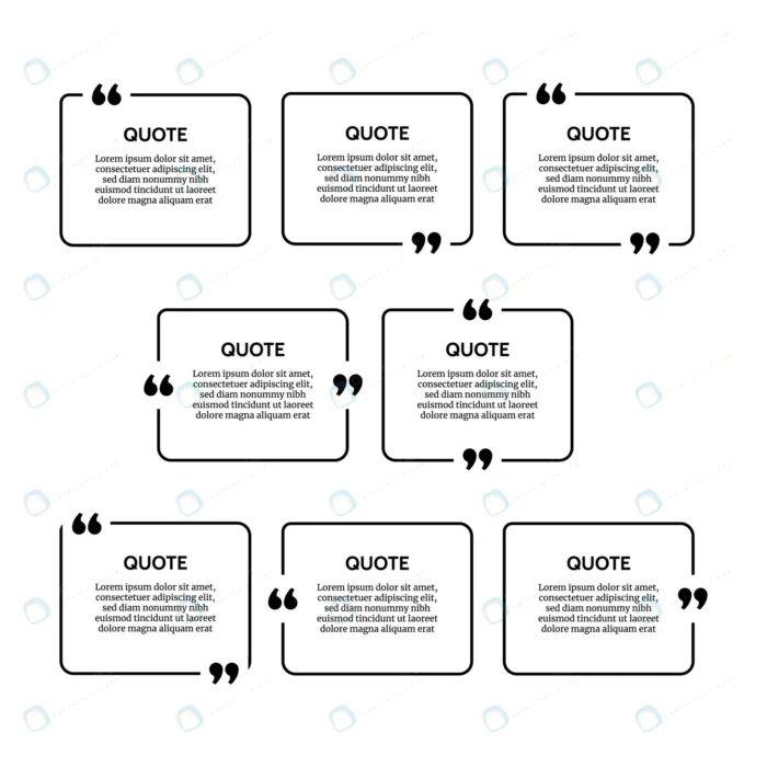set eight black rounded rectangular quote box fra crcabdc02bc size1.87mb - title:مجموعه قاب جعبه نقل قول - اورچین فایل - format:EPS - وکتور - sku:crcabdc02bc - keywords: p_id:76697
