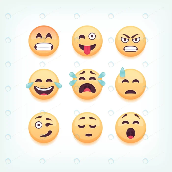 set emoticons emoji white background illustration crc1669e77a size1.88mb - title:طرح ایموجی در شکل های مختلف - اورچین فایل - format:EPS - وکتور - sku:crc1669e77a - keywords: p_id:37789