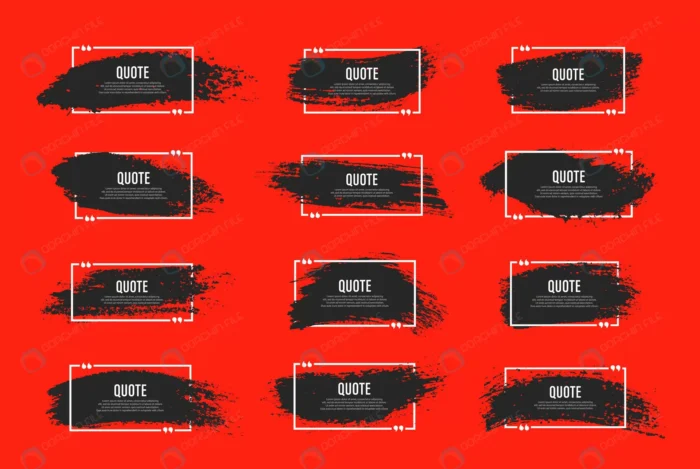 set quote box frame blank grunge brush background crc339fe7bc size6.30mb - title:مجموعه حباب نقل قول مشکی سبک براش آبرنگ - اورچین فایل - format:EPS - وکتور - sku:crc339fe7bc - keywords: p_id:76715