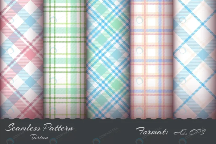 set retro tartan seamless pattern hand draw 5 crcb9f75a52 size16.85mb - title:وکتور پارچه پیچازی قدیمی - اورچین فایل - format:EPS - وکتور - sku:crcb9f75a52 - keywords: p_id:54693