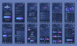 set ui ux gui screens cryptocurrency app flat crcfde6a5ee size7.54mb - title:Home - اورچین فایل - format: - sku: - keywords: p_id:18