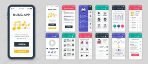 set ui ux gui screens music app flat design templ crc12ae19df size5.02mb - title:Home - اورچین فایل - format: - sku: - keywords: p_id:18