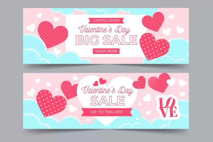 set valentine s day banners crc63cdf0b2 size2.43mb - title:بنر تخفیف روز ولنتاین با فرمت وکتور - اورچین فایل - format:EPS - وکتور - sku:crc63cdf0b2 - keywords: p_id:34299