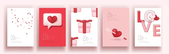 set valentine s day sale poster banner backgroud crcebdc31b8 size1.9mb - title:دانلود مجموعه کارت پستال روز ولنتاین با فرمت وکتور - اورچین فایل - format:EPS - وکتور - sku:crcebdc31b8 - keywords: p_id:34309