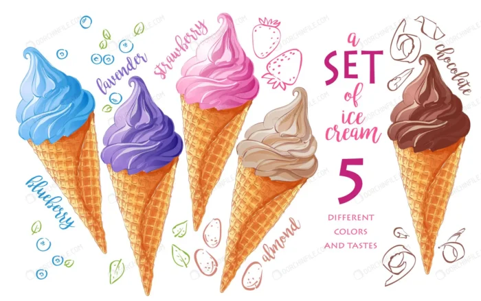 set vector ice creams 2 crcd6809e3a size7.99mb - title:وکتور بستنی قیفی میوه ای و شکلاتی - اورچین فایل - format:EPS - وکتور - sku:crcd6809e3a - keywords:وکتور بستنی قیفی میوه ای و شکلاتی, وکتور, بستنی, خوردنی و نوشیدنی, فایل تکی p_id:95735