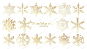 set vector snowflakes christmas design with gold crc71a55a3d size6.12mb - title:Home - اورچین فایل - format: - sku: - keywords: p_id:18