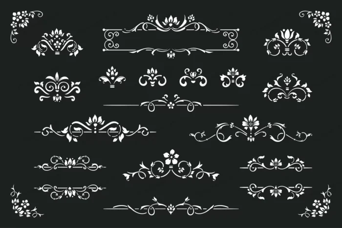 set vintage border element crc5f4b9ebf size2.43mb - title:وکتور جدا کننده متن فلورال - اورچین فایل - format:EPS - وکتور - sku:crc5f4b9ebf - keywords: p_id:96943