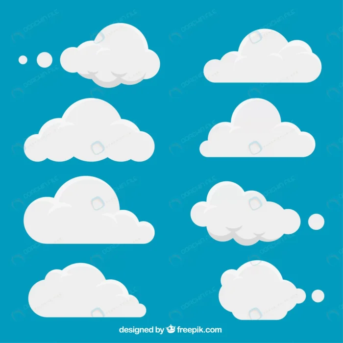 set white clouds crc86890f6f size491.75kb - title:مجموعه ابر با فرمت وکتور - اورچین فایل - format:EPS - وکتور - sku:crc86890f6f - keywords: p_id:35179