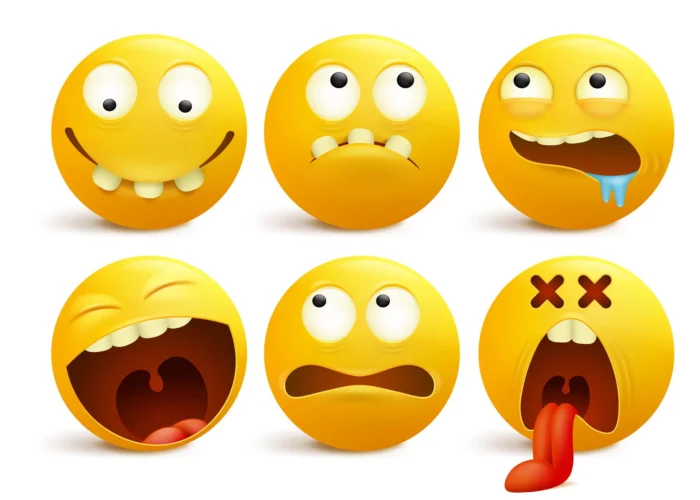 set yellow smiley face emoticon cartoon character crccd268cec size6.25mb - title:دانلود مجموعه اِموجی شکلک دار - اورچین فایل - format:EPS - وکتور - sku:crccd268cec - keywords: p_id:34014