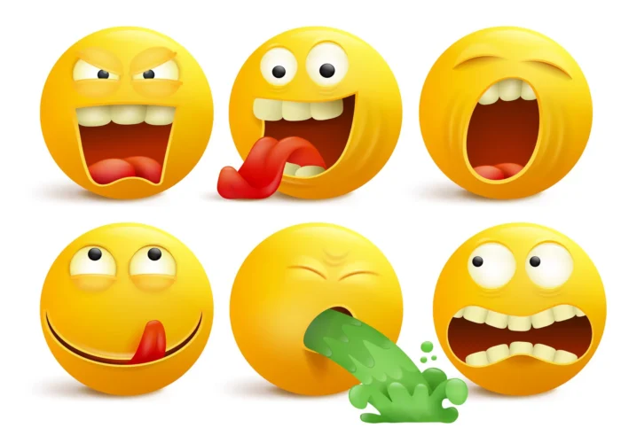 set yellow smiley face emoticon cartoon character crcde73ec57 size6.94mb - title:وکتور اموجی - اورچین فایل - format:EPS - وکتور - sku:crcde73ec57 - keywords: p_id:34020