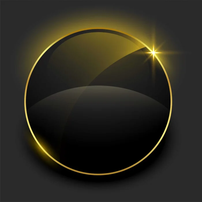 shiny black golden empty frame scaled 1 - title:دایره مشکی با هاله طلایی - اورچین فایل - format:EPS - وکتور - sku:3593 - keywords: p_id:29225
