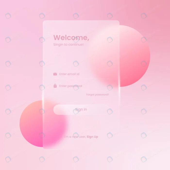 sign page glassmorphism design concept ui ux gui crcaad72dd0 size1.95mb - title:وکتور رابط کاربری موبایل سبک گلس مورفیسم - اورچین فایل - format:EPS - وکتور - sku:crcaad72dd0 - keywords: p_id:87305