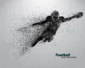 silhouette football player from particle rugby ame rnd826 frp9605713 - title:Home - اورچین فایل - format: - sku: - keywords: p_id:18