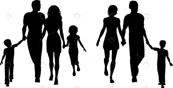 silhouettes families crc7851bd4d size0.88mb 1 - title:وکتور سیلوئت خانواده ها - اورچین فایل - format:EPS - وکتور - sku:crc7851bd4d - keywords: p_id:52232