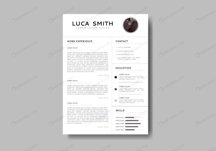 simple curriculum vitae template vector crc0d8a5c41 size4.05mb - title:تمپلیت رزومه کاری - اورچین فایل - format:EPS - وکتور - sku:crc0d8a5c41 - keywords:تمپلیت رزومه کاری p_id:102029