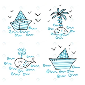 simple doodle summer collection with paper boat pa rnd621 frp31524864 - title:Home Main - اورچین فایل - format: - sku: - keywords: p_id:18