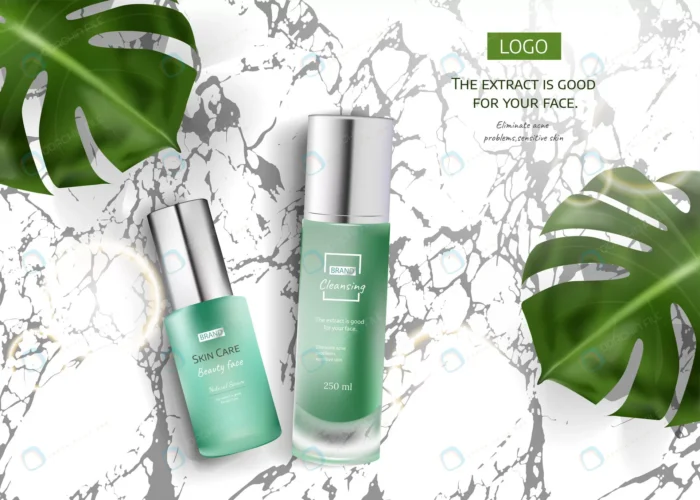 skin care product ad with tropical leaves marble crc7a1ee77e size24.36mb - title:وکتور تبلیغاتی لوازم آرایشی مراقبت از پوست با پس زمینه مرمر - اورچین فایل - format:EPS - وکتور - sku:crc7a1ee77e - keywords: p_id:77169