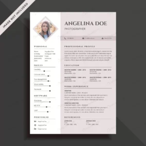 sleek brown resume template crc07ab723c size0.82mb - title:Home - اورچین فایل - format: - sku: - keywords: p_id:18