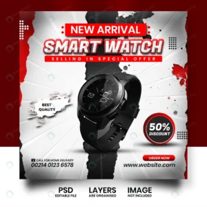 smart watch sale banner post design rnd679 frp30154469 - title:Home - اورچین فایل - format: - sku: - keywords: p_id:18