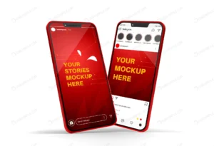 smartphone mockup with instagram post stories crcf2fffbfe size11.78mb - title:Home - اورچین فایل - format: - sku: - keywords: p_id:18