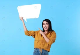 smiling happy asian woman holding blank speech bu crcaa351953 size11.56mb 6173x4253 - title:Home Main - اورچین فایل - format: - sku: - keywords: p_id:18