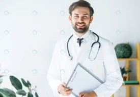 smiling young doctor with clipboard crcf6a434d3 size9.63mb 7024x4912 - title:Home Main - اورچین فایل - format: - sku: - keywords: p_id:18