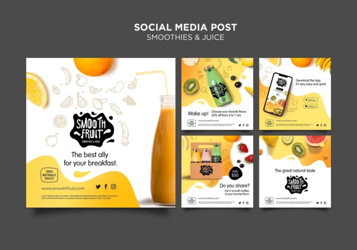 smoothie bar social media post template - title:قالب لایه باز پست اینستاگرام با موضوع وعده غذایی صبحانه - اورچین فایل - format:PSD - فتوشاپ - sku:6828 - keywords:قالب لایه باز پست اینستاگرام با موضوع وعده غذایی صبحانه, فایل فتوشاپ, اینستاگرام, خوردنی و نوشیدنی, دانلود رایگان, ساده و تمیز, طراحی, فایل تکی, فایل لایه باز رایگان, قالب اینستاگرام, قالب پست اینستاگرام p_id:32095