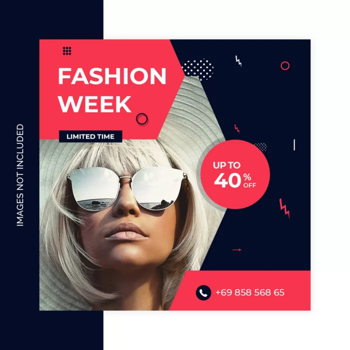 social media marketing shopping post design crc515cd9b8 size2.27mb - title:قالب لایه باز پست اینستاگرام برای تخفیف، فروش محصول و هفته مد - اورچین فایل - format:PSD - فتوشاپ - sku:crc515cd9b8 - keywords: p_id:32629