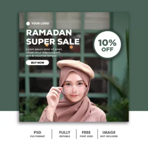 social media post instagram template fashion ramadan super sale hijab girl - title:Home - اورچین فایل - format: - sku: - keywords: p_id:18