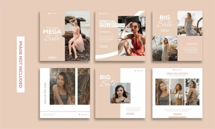 social media post template collection instagram f crc75dee33f size1.71mb - title:قالب پست اینستاگرام مناسب پیج فروشگاه لباس زنانه - اورچین فایل - format:EPS - وکتور - sku:crc75dee33f - keywords: p_id:33148