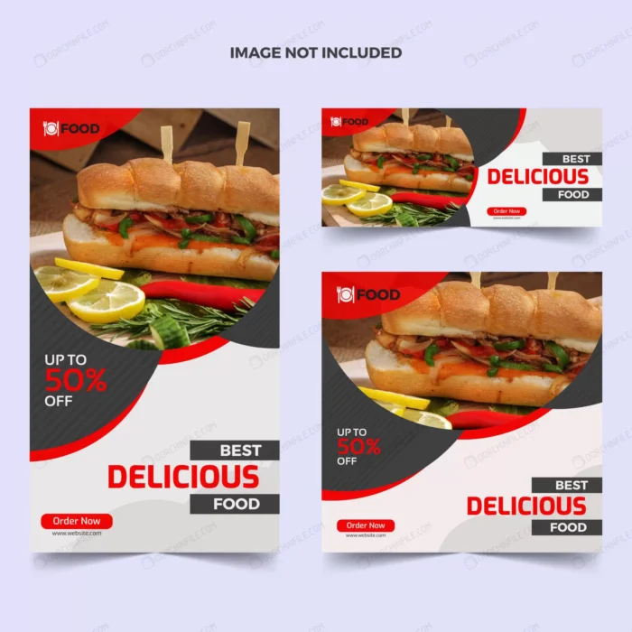 social media post web banner instagram story 2 crc3104c457 size3.58mb - title:قالب بنر، پست و استوری ویژه رستوران - اورچین فایل - format:EPS - وکتور - sku:crc3104c457 - keywords: p_id:101033