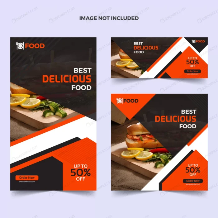 social media post web banner instagram story 5 crcdd337f30 size3.82mb - title:قالب بنر، پست و استوری ویژه رستوران - اورچین فایل - format:EPS - وکتور - sku:crcdd337f30 - keywords: p_id:101039