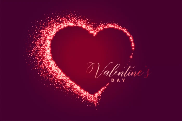 sparkle heart happy valentines day background - title:دانلود وکتور تبریک روز ولنتاین با قلب تشکیل شده از بوکه نوری - اورچین فایل - format:EPS - وکتور - sku:4642 - keywords: p_id:30277